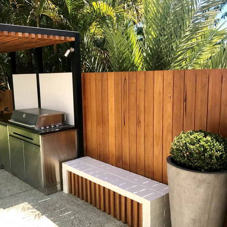 Landscaped BBQ Area
